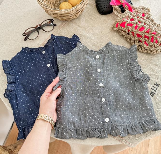 2023夏新品★子供服　トップス　ベスト　80-130cm★2色