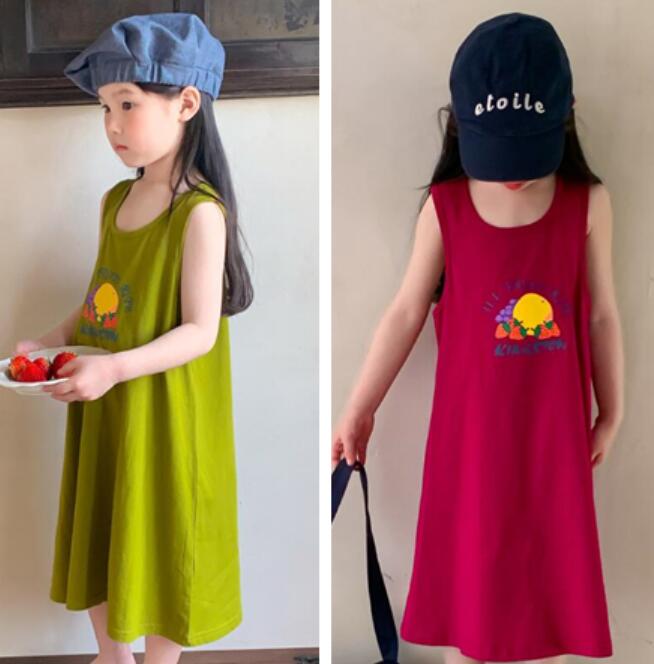子供服★ワンピース★ノースリーブ★韓国風子供服★キッズ女の子★2色★80-140CM