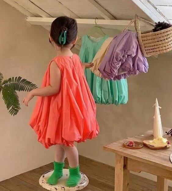 2023★春夏新作★韓国風子供服★ワンピース★4色7-15