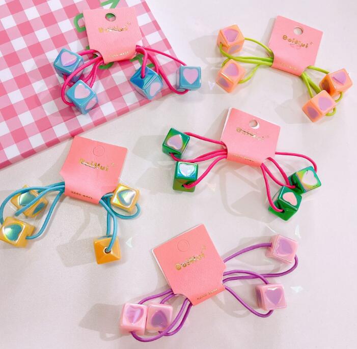 子供用★キッズ★髪飾り★まとめ髪用★ヘアアクセサリー★ヘアゴム★2枚入り★多色