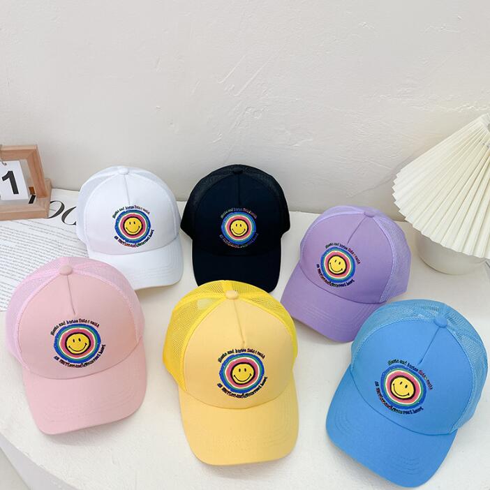 子供用★帽子★キャップ★野球帽★キッズ★男女兼用★日焼け防止★笑顔★6色