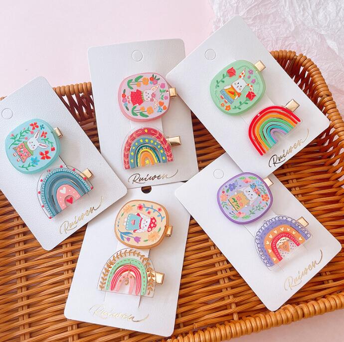 子供用★キッズ★髪飾り★まとめ髪用★ヘアアクセサリー★ヘアピン★2枚入り★多色