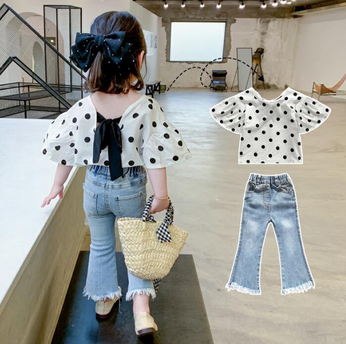 子供服★トップス+ズボン★セットアップ★ジーンズ★韓国風子供服★キッズ女の子★90-140CM