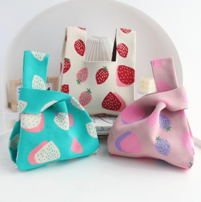 バッグ★レディース★トートバッグ★ハンドバッグ★ニットバッグ★大容量★4色