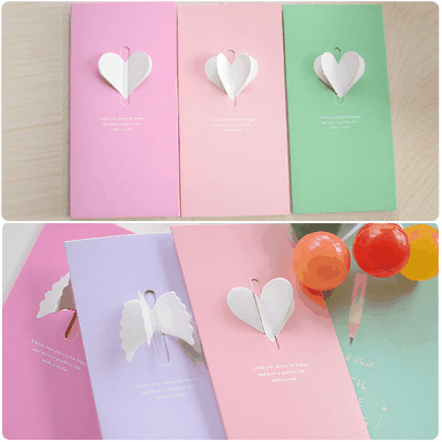 ラッピング ギフト 祝い グリーティング カード 新年/誕生日/祝日通用 ハート蝶 父の日 10枚入