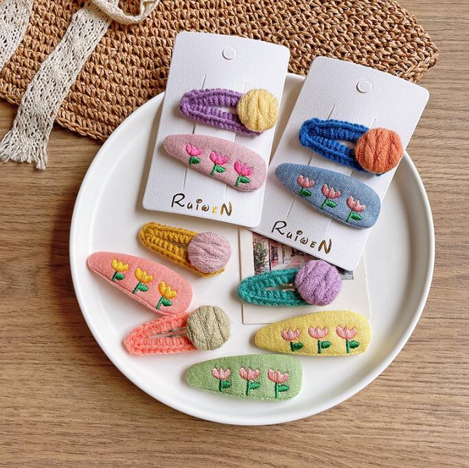 子供用★ヘアピン★髪飾り★まとめ髪用★ヘアアクセサリー★韓国風★2枚入り★多色