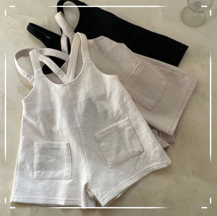 子供服★サロペット★男女兼用★韓国風子供服★ベビー★無地★3色★73-100CM