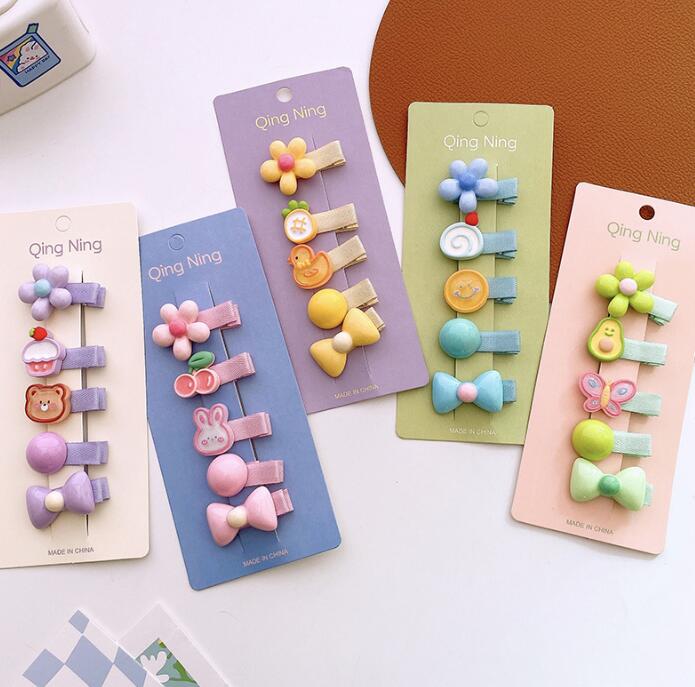 子供用★ヘアピン★髪飾り★まとめ髪用★ヘアアクセサリー★韓国風★5枚入り★多色