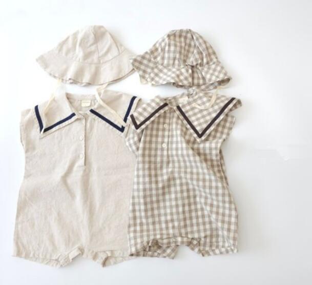 2023年新品★ベビー服　ロンパース+帽子★66-100cm★2色