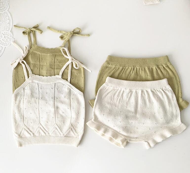 2023新品★子供服　ニットトップス+パンツ　セット★2色　73-110cm★