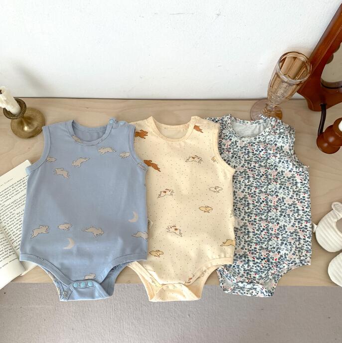 子供服★ロンパース★連体服★韓国風子供服★ベビー★ノースリーブ★可愛い★3色★66-90CM