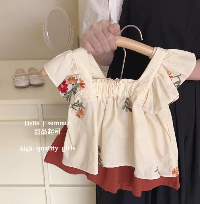 2023年★子供服　トップス+ショートズボン　セット★80-130cm★