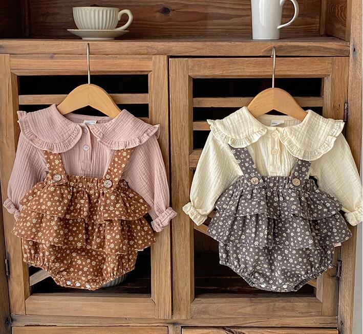 2023秋新品★ベビー服　トップス&サロペット分けて販売★66-100cm★2色