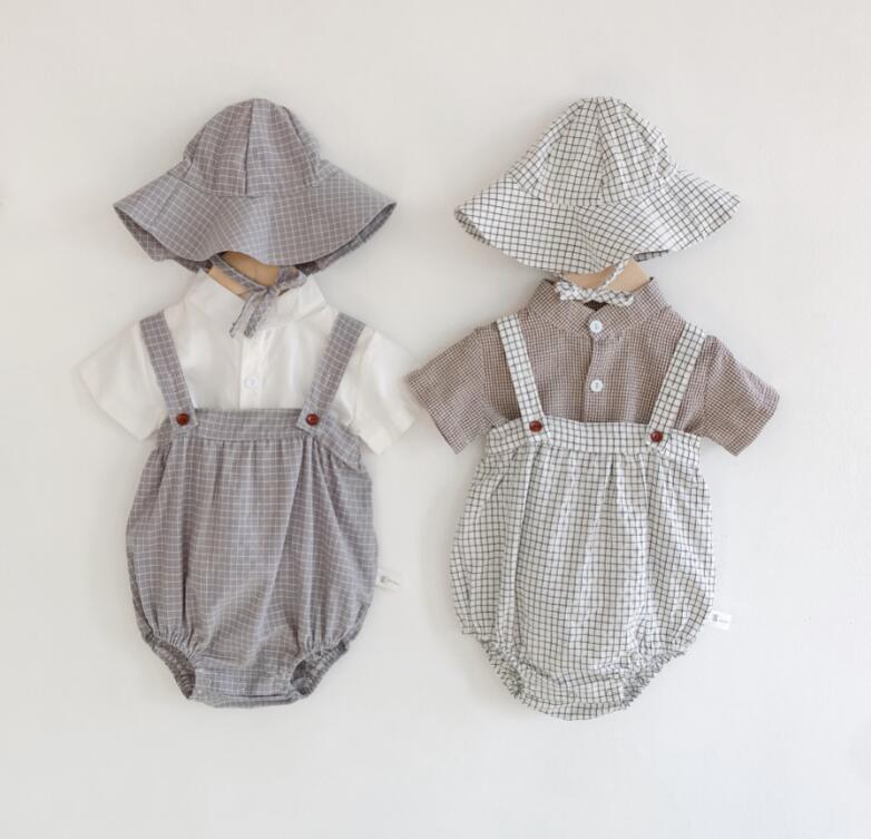 2023★春夏新作★韓国風ベビー服★シャツ★サロペット★4色66-90CM