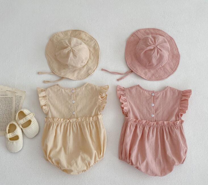 2023夏新品★ベビー服★ロンパース+帽子★66-90cm★2色