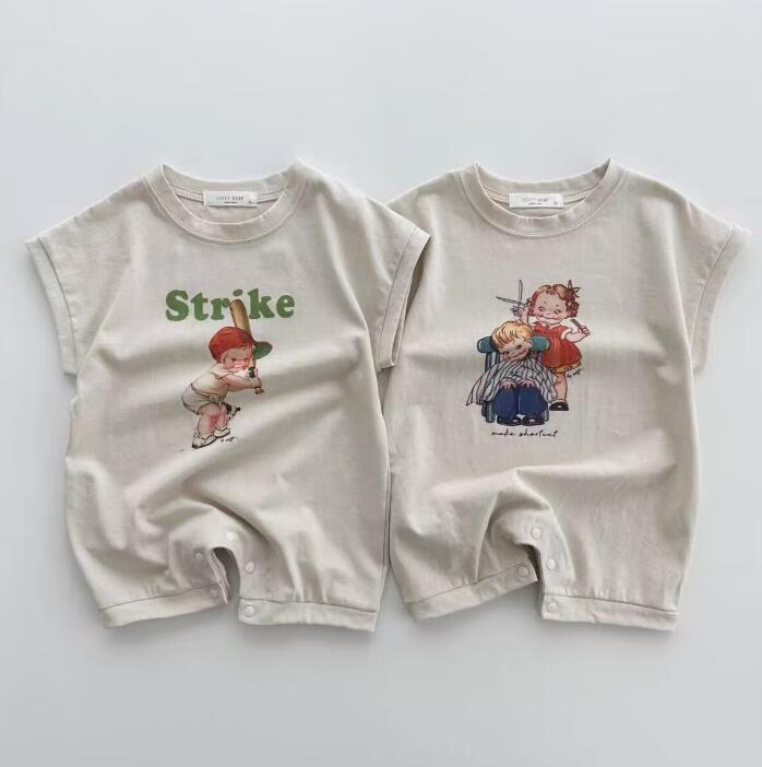 2023★春夏新作★韓国風ベビー服★ロンパース★2色66-90CM