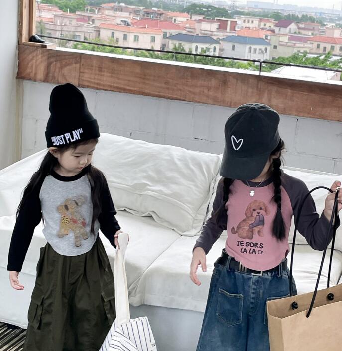 2023★春秋新作★韓国風子供服★Tシャツ★4色90-140CM