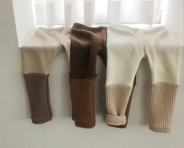 2023★秋冬新作★韓国風子供服★レギンス★裏起毛★3色66-100CM