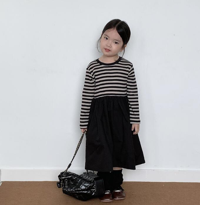 2023秋新品★子供服&親子服　ワンピース★90-150cm/ML★