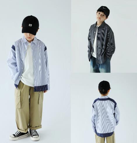 2023秋新★子供服　シャツ　コート★90-150cm★2色