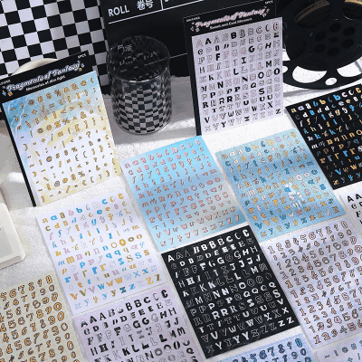 Y2K インテリア 秋新作 シール ステッカー sweetcool ラベル イラスト 文字 数字 5枚入