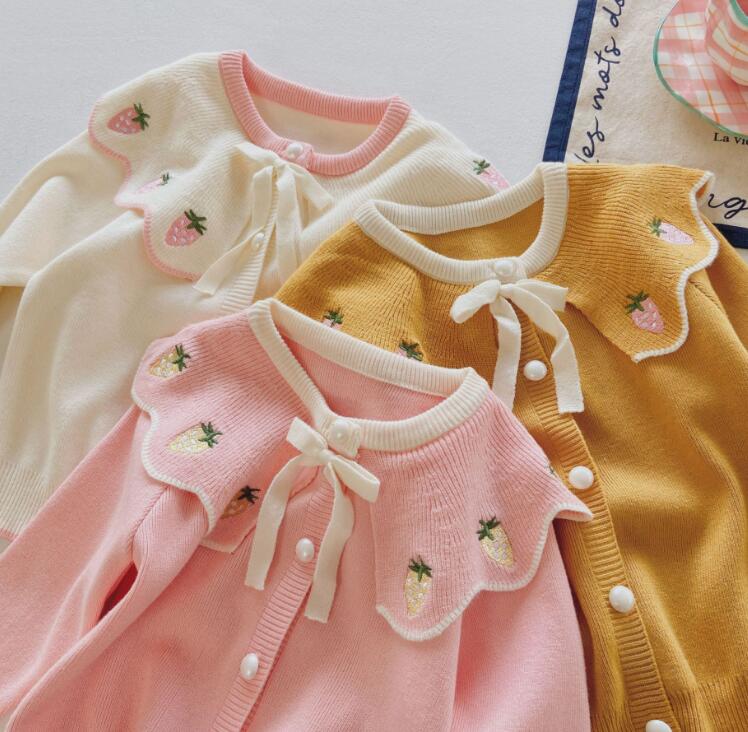 「2023秋」★子供服★セーター★カーディガン★長袖★キッズ女の子★ニット服★3色★110-150CM