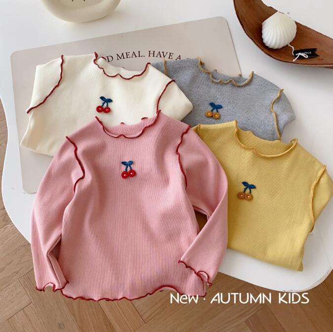 「2023秋」★子供服★トップス★Tシャツ★長袖★韓国風子供服★キッズ女の子★4色★80-120CM