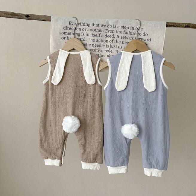 「2023秋」子供服★ロンパース★連体服★韓国風子供服★ベビー★袖なし★2色★66-90CM