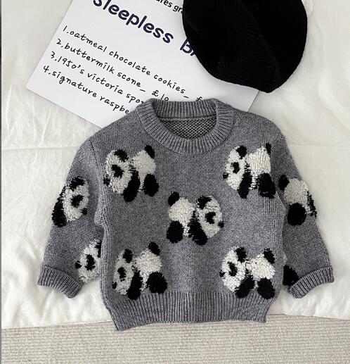 「2023秋」子供服★トップス★セーター★韓国風子供服★ベビー★パンダ★66-100CM