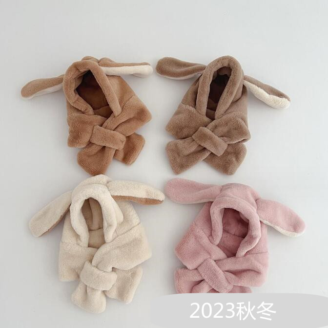 「2023秋冬」子供用★帽子/マフラー一体★キッズ★男女兼用★暖かい★防寒★4色