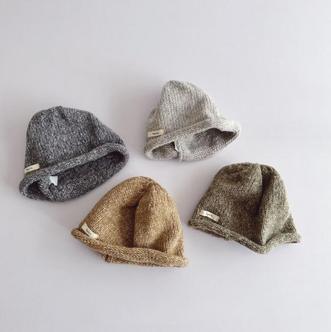 「2023秋冬」子供用★帽子★キッズ★韓国風★ニット帽子★男女兼用★暖かい★防寒★4色