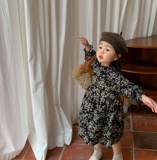 「2023秋」子供服★ワンピース★韓国風子供服★長袖★キッズ女の子★90-130CM