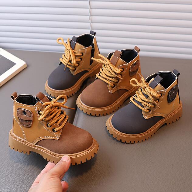 「2023秋」靴★子供靴★キッズ靴★シューズ★キッズ★男女兼用★ショートブーツ★2色「21-30#」
