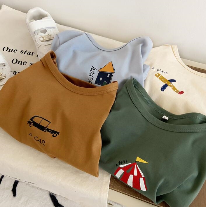 2023★春秋新作★韓国風子供服★Tシャツ★4色80-130CM