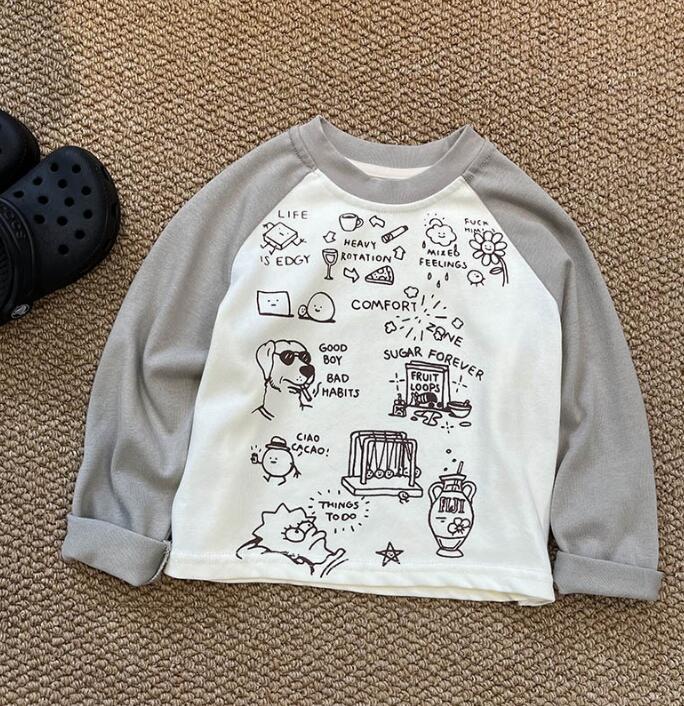 2023★春秋新作★韓国風子供服★Tシャツ★90-140CM