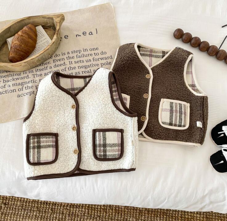 2023秋冬★子供服　ボアベストコート★73-120cm★2色