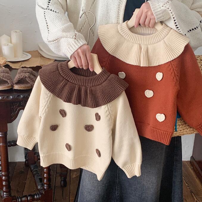 2023秋冬★子供服　セーター&裏起毛付き★90-130cm★2色