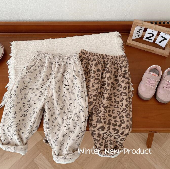 子供服★ズボン★ボトムス★韓国風子供服★キッズ女の子★裏起毛★2色★80-120CM