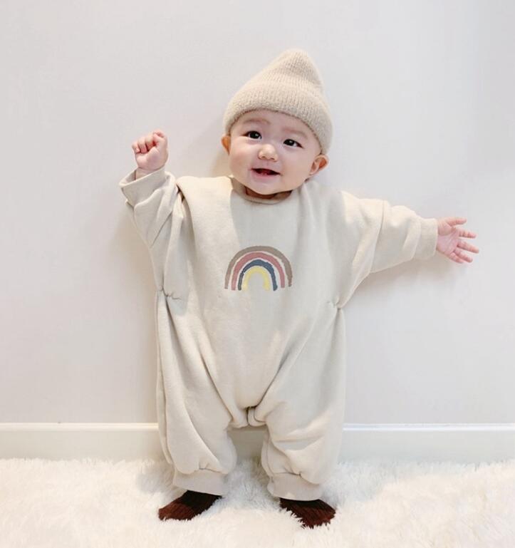 2023★秋冬新作★韓国風ベビー服★ロンパース★裏起毛★2色66-90CM