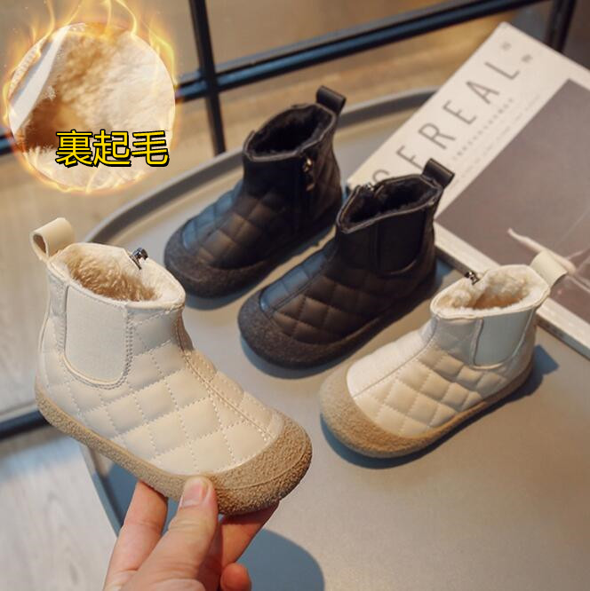 靴★子供靴★キッズ靴★シューズ★男女兼用★ショートブーツ★裏起毛★2色「21-30#」