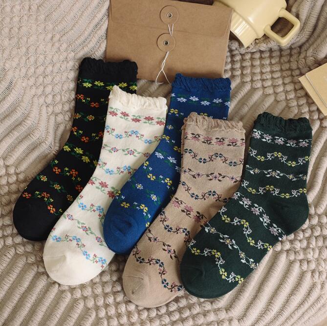 靴下★レデイース★ソックス★大人用★女性用靴下★可愛い★花柄★多色