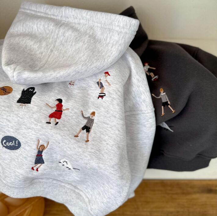 2023★秋冬新作★韓国風子供服★裏起毛★トレーナー★2色90-140CM