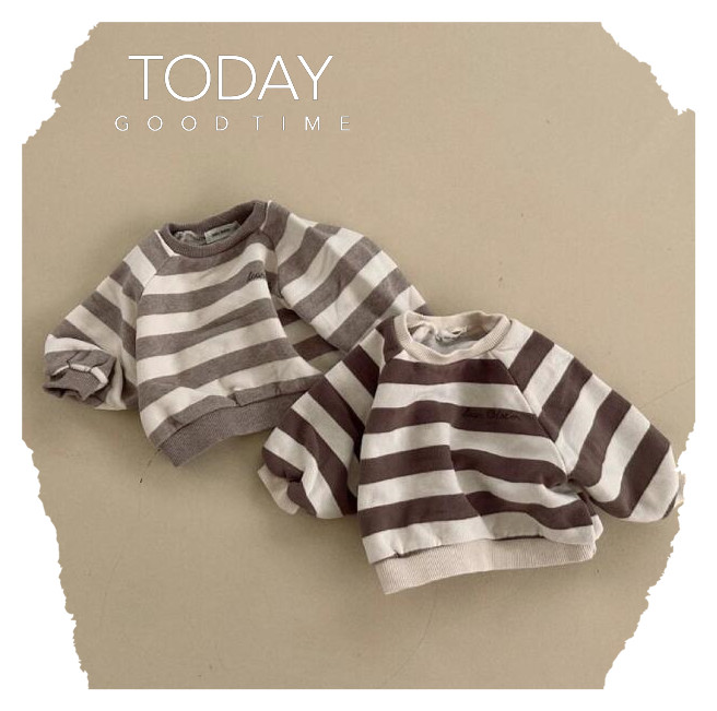 子供服★トップス★パーカー★裏起毛★ストライプ★韓国風子供服★2色★73-100CM