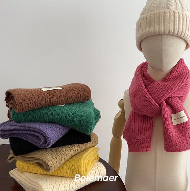 2023新品★子供用★快適マフラー　ニット★12色選べ