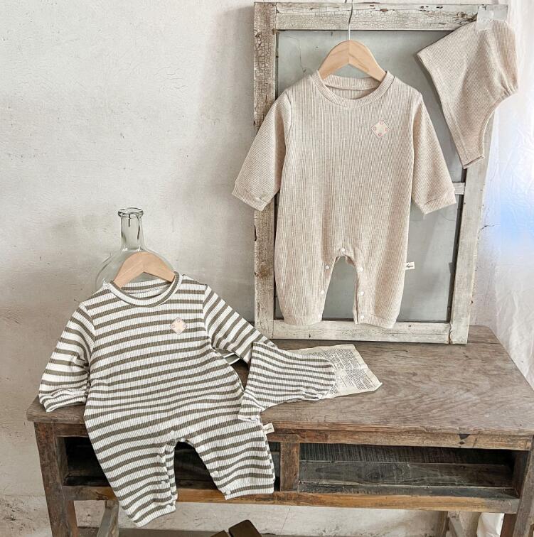 2023秋冬★ベビー服　連体服+帽子★66-100★2色