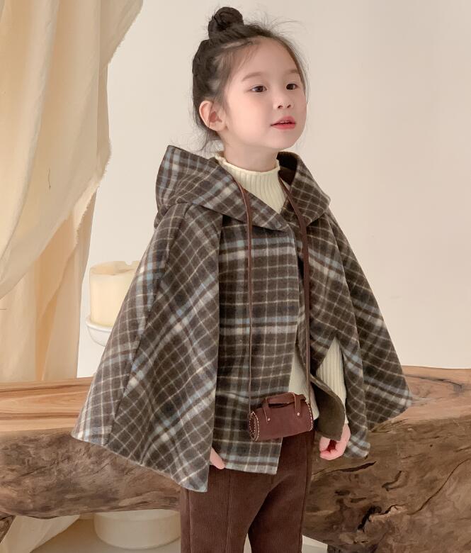 2023冬新品★子供服　厚手マント　コート★