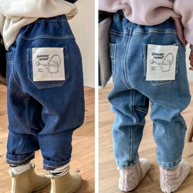 子供服★ズボン★ジーンズ★裏起毛★韓国風子供服★キッズ★男女兼用★2色★80-130CM