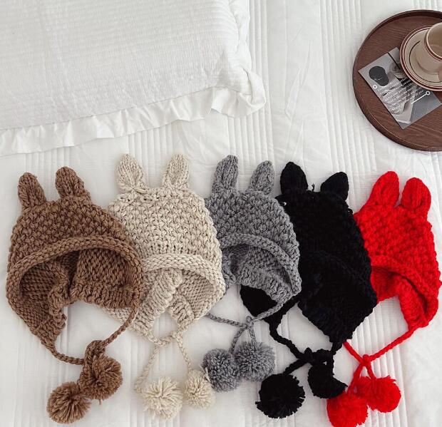 子供用/大人用★帽子★キッズ女の子★暖かい★防寒★可愛い★耳カバー★5色