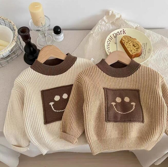 子供服★トップス★ニット★セーター★韓国風子供服★キッズ★男女兼用★2色★80-130CM