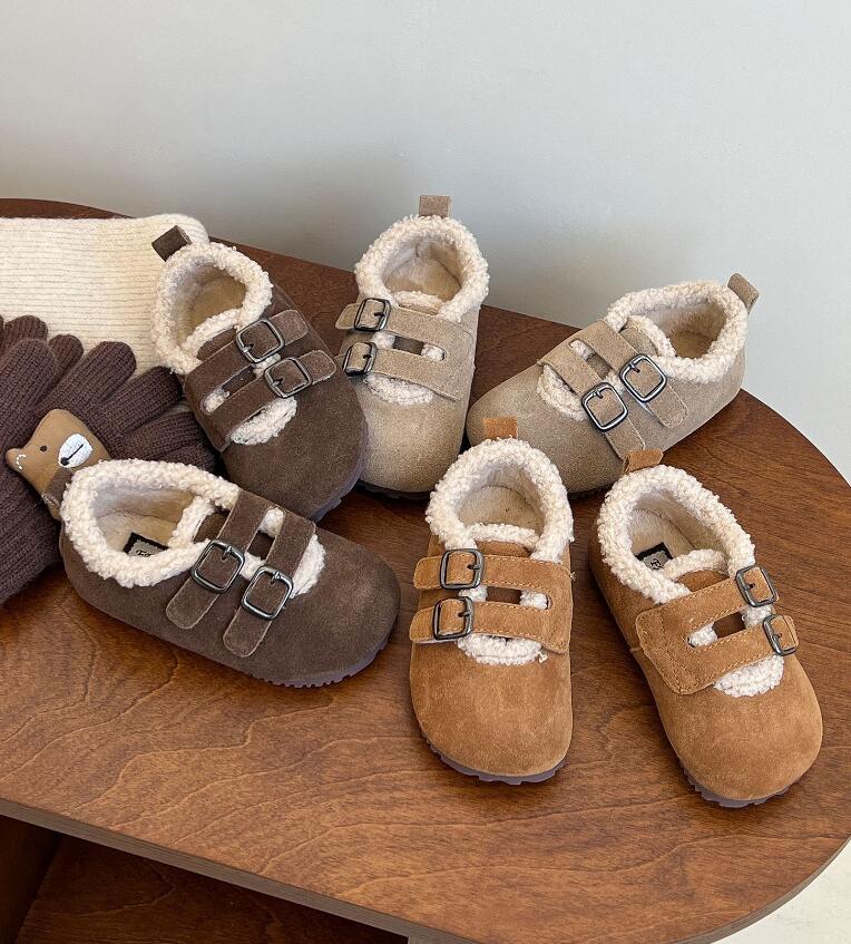 2023★秋冬新作★子供靴★シューズ★裏起毛★3色22-30